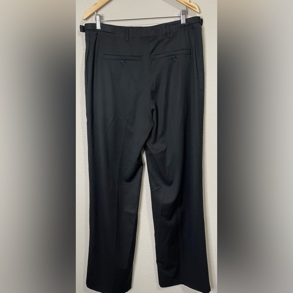 SIMKHAI Leroy Relaxed Straight Fit Pleated Pants Size 34 Black - Picture 9 of 11